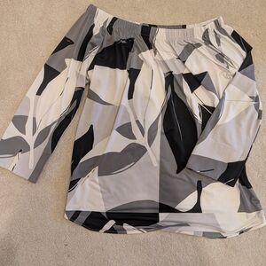 Last Tango Black and White Asymmetrical Skirt